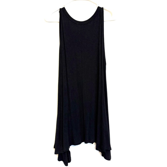 2/$30 Acemi Black Sleeveless Flowy Tunic Tank Top Handkerchief Hem Small - Picture 7 of 7